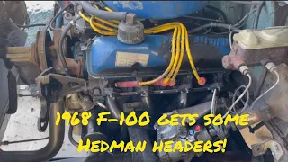 1968 F-100: Hedman Headers finally showed up!