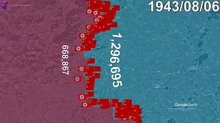 Battle of Kursk in 30 seconds using Google Earth