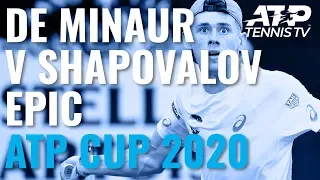 Great Shots & Brilliant Rallies in De Minaur v Shapovalov | ATP Cup 2020