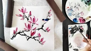 Chinese Traditional Painting, Magnolia Painting