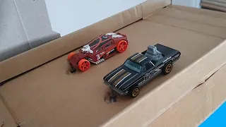 Hot Wheels Track Race/Lethal Diesel vs Flying Customs 68 El Camino