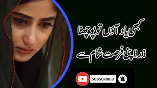 Kabi yad ahon to pocha| heart touching poetry urdu poetry |heart broken whatsapp status|urdu poetry