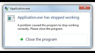 A problem caused the program to stop working correctly. Fix the exe file or internet explorer