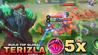 5x Queen's Wings ! TERIZLA BEST BUILD (must try) BUILD TOP GLOBAL TERIZLA | MLBB