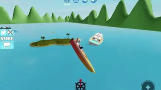 Raptor Enjoys Flying Over Deluxe Yacht (Speed Glitch) - Sharkbite / Roblox