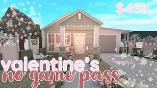 *NO GAME PASS* valentine's home || bloxburg speed build