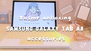 samsung galaxy tab A8 accessories |aliexpress parcel unboxing |aesthetic +asmr