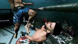 FLYING KNEE OFF THE CAGE KO!!! (EA Sports UFC 5 Career Mode Part 15)