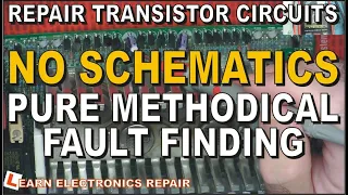 How to Diagnose and Repair Transistor Circuits - No Schematics.  Dynacord Powermate 600