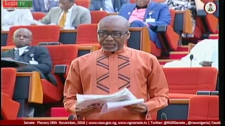 Senate Plenary 29th November, 2016