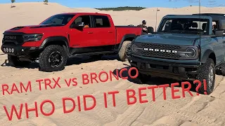 Ram TRX vs. Ford Bronco Off-Road at Sand Dunes | Who Did It Better?!