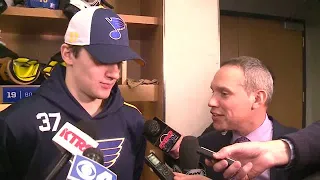 Klim Kostin speaks about scoring his first NHL goal