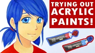 Trying ACRYLIC PAINT! - Arteza Art Supply Review!