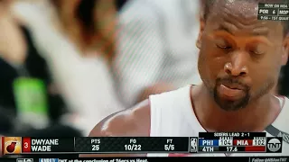 Final minute of 76ers vs heat game
