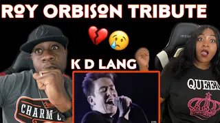 THE BEST TRIBUTE EVER!!!  K.D.  LANG - CRYING  (ROY ORBISON TRIBUTE)      (REACTION)