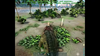 Ark: Survival Evolved карта Crystal Isles Попыталась  подраться с спино  но отступила🦖