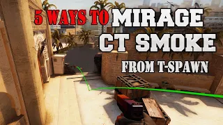 5 WAYS TO SMOKE MIRAGE CT SPAWN FROM T-SPAWN