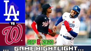 LA Dodgers vs. Nationals [FULL GAME] September 08, 2023 - MLB Highlights | MLB Season 2023