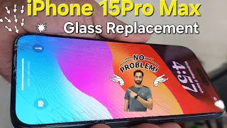 iPhone 15 Pro Max Front Glass Replacement. Easy Repair Work 15 pro max. #zorbamobile