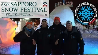 Sapporo Snow Festival 2017 Australian Snow Sculpture Team
