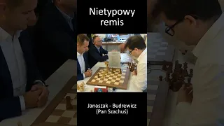 PAN SZACHUŚ Krzysztof Budrewicz - Dawid Janaszak, NIETYPOWY REMIS   #szachy #szachmistrz #remis