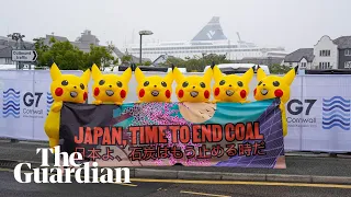 Pikachus, politicians and pollution art: how activists are protesting at the G7 summit