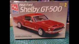 1968 Ford Shelby GT 500 AMT Ertl 1:25 Scale Model Car Kit Unboxing