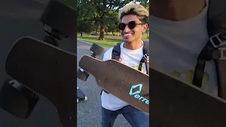 Surprising people with electric skateboards