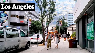 Downtown Los Angeles Virtual Walking tour - California - USA | The Broad, Japanese Village Plaza