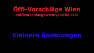 [DE]: ÖPNV Vorschlag Wien: "Kleinere" Änderungen