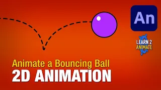 How to Animate a Bouncing Ball in Adobe Animate CC 2021. Beginner tutorial