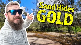Sluicing Sand for GOLD!
