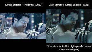 Justice League Snyder Cut 2021 v Theatrical 2017   FRAME BY FRAME Comparison   Superman v The League