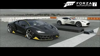 Forza 7 Drag Race - Aston Martin ONE-77 Vs Centenario