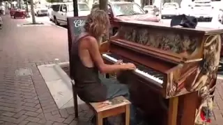 Homeless man plays "Come Sail Away" by Styx on a public piano in Sarasota