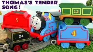 Thomas is delivering Tenders to the Correct Trains whilst singing his Tender Song