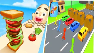 Sandwich Runner |Shape-shifting - All Level Gameplay Android, iOS - NEW MEGA APK UPDATE