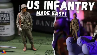 How to Paint Scale Model Figures… Made Easy! | Late-WWII US Infantry Uniforms