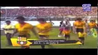 Goles Barcelona 4 Liga de Quito 0 - Campeonato Nacional 1982