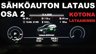 Sähköauton lataus osa 2 Kotona lataaminen (Audi e-tron) - VLOG 50