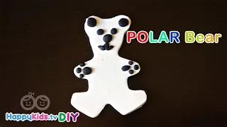 DIY Polar Bear | PlayDough Crafts | Kid's Crafts and Activities | Happykids DIY