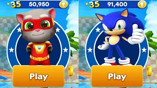 Sonic Dash vs Talking Tom Hero Dash - All Characters Unlocked Android Gameplay