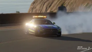 Mercedes AMG GT Safety Car Drift Grand Valley Highway1 Reverse Gran Turismo 7 4K PS5