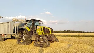 Claas Axion 930 Soucy Trac + Fliegl gigant asw 3101