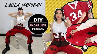 Recreating Lalisa's Jersey Corset Top & Sweatpants from the Thrift Store | DIY Blackpink Fashion