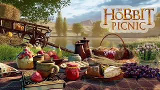 Hobbit's Late Summer Picnic Ambience in the Shire by the Lake 🍰🫖 Nature Sounds to Relax 🏞 LOTR ASMR