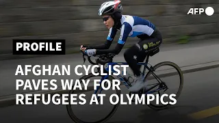 Afghan cyclist paves the road for refugees at Olympics | AFP