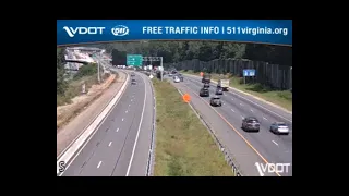 Distracted Driver Crashes Into Stopped Traffic