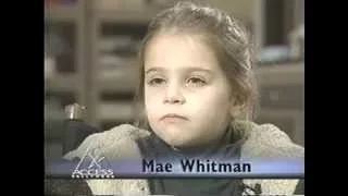 Mae Whitman 1996 interview. Age 7