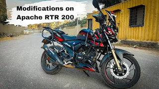 Modifications on Apache RTR 200 4V | Fully Modified TVS Apache 200 | Best modifications on Apache200